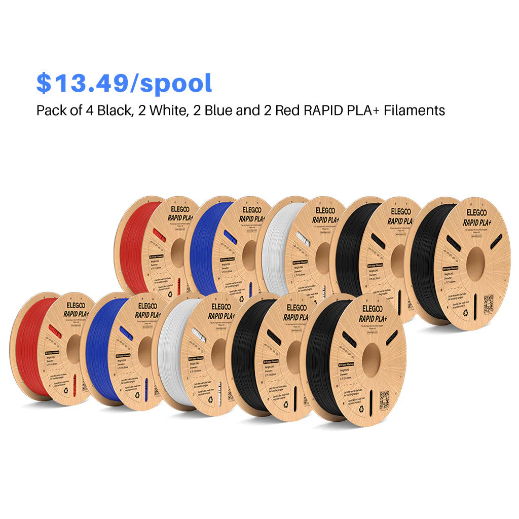 RAPID PLA Plus Filament 1.75mm 4 Colors 10 kg