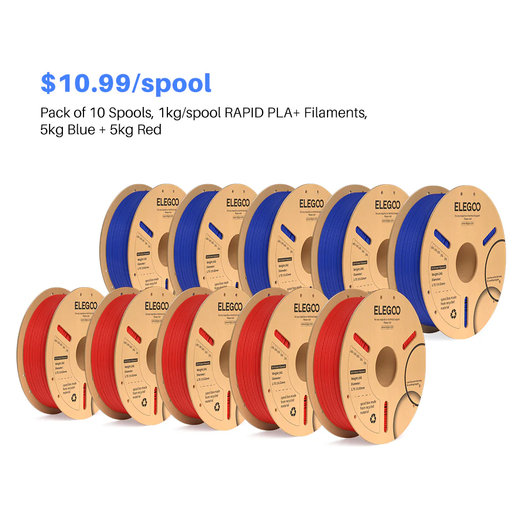 PLA Plus Filament Blue & Red 10 kg