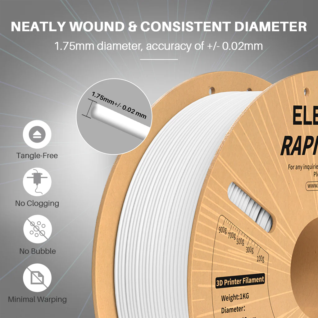 Rapid PLA Plus Filament White 10 kg
