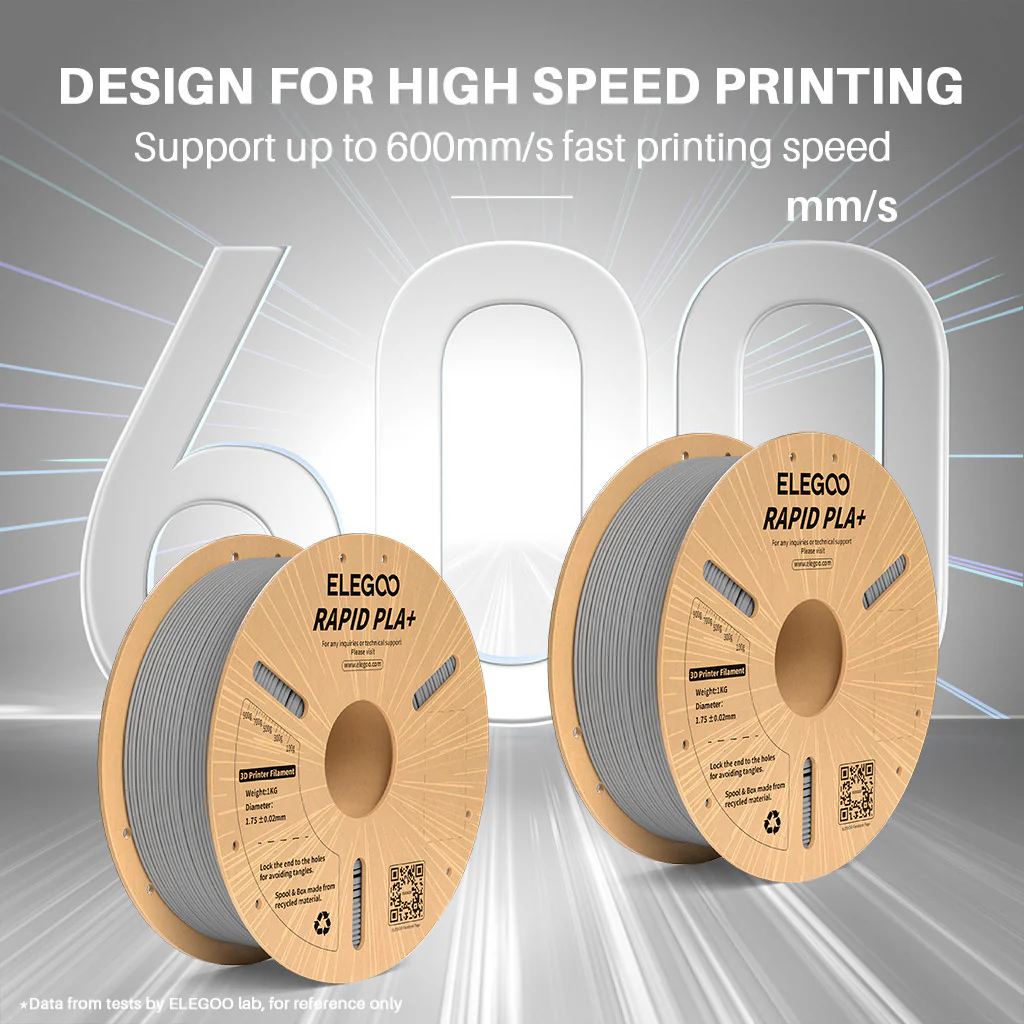 Rapid PLA Plus Filament Grey 10 kg